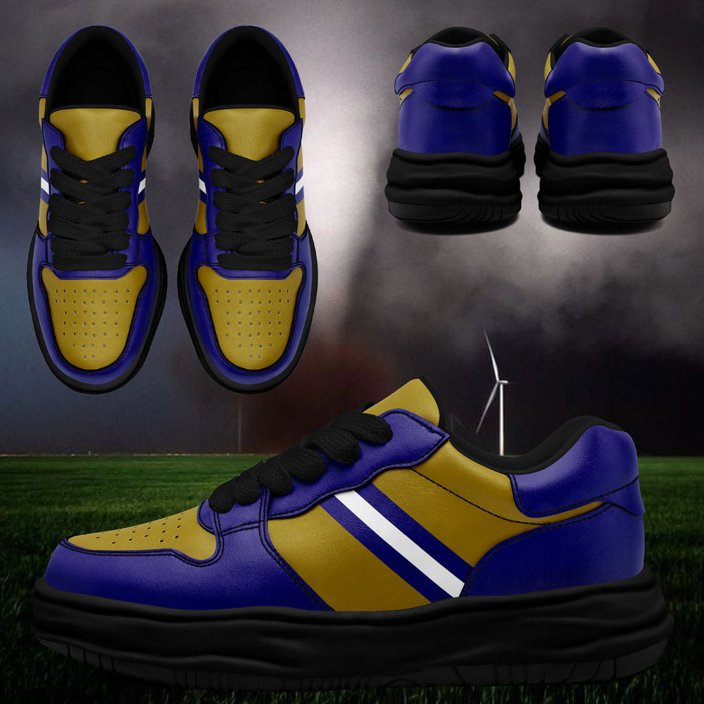 Custom Purple Yellow Baltimore Shoes Personalized Sneaker FN032-D020389-2