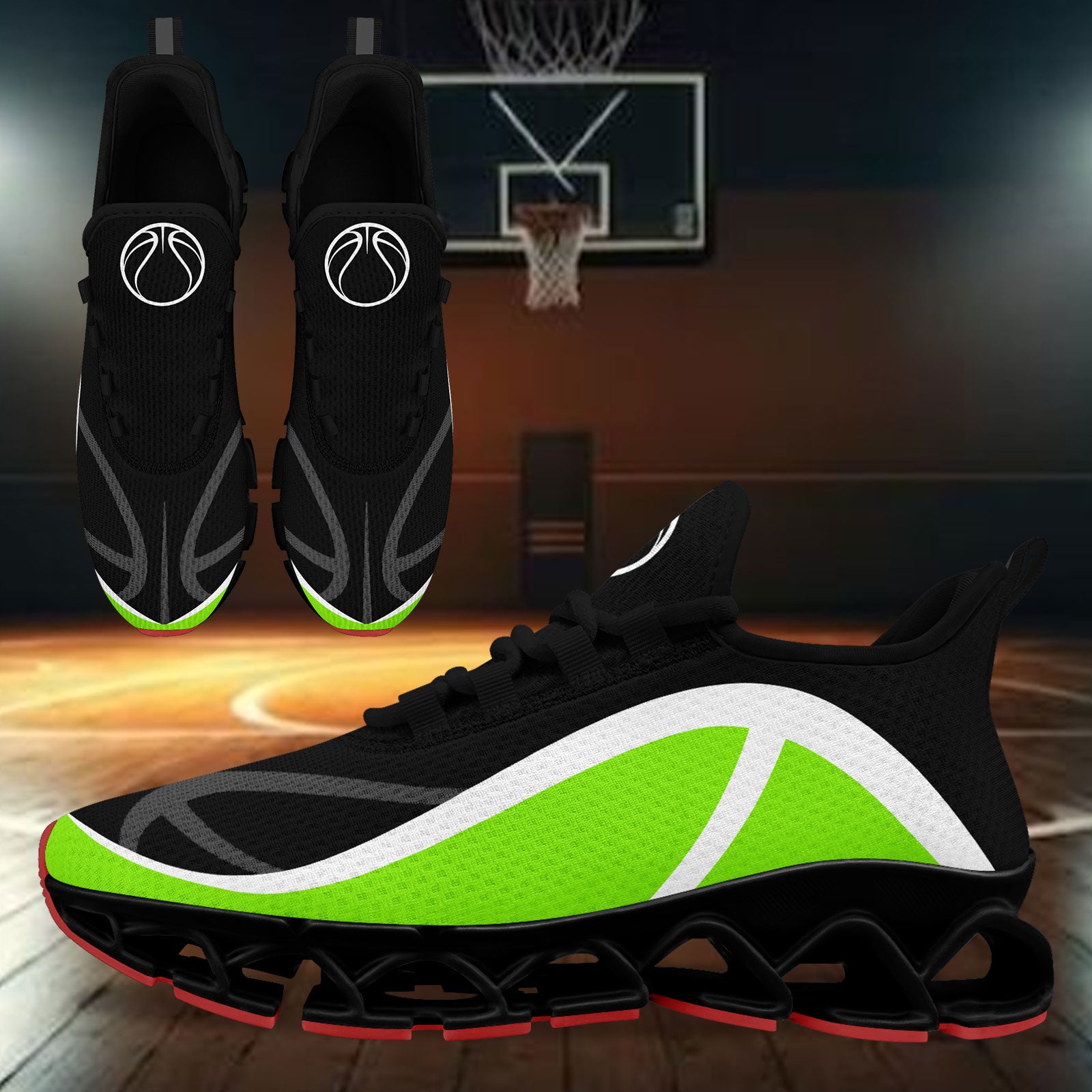 Custom Black Green Maxsoul Shoes Personalized Sneaker FN003XD-D020391-19