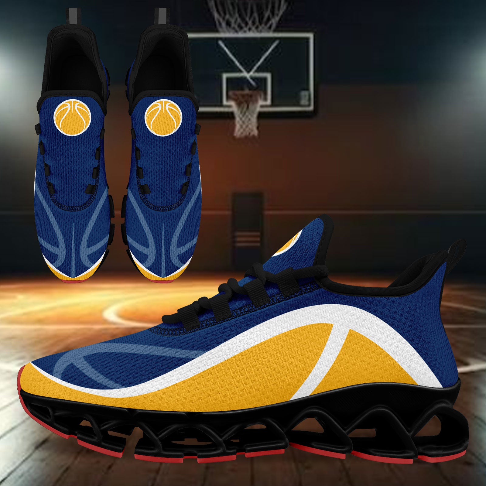 Custom Blue Yellow Maxsoul Shoes Personalized Sneaker FN003XD-D020391-4