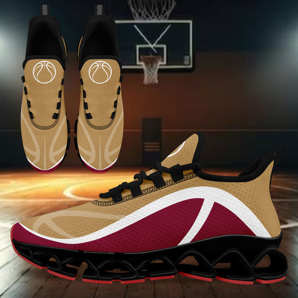 Custom Red Gold Maxsoul Shoes Personalized Sneaker FN003XD-D020391-16