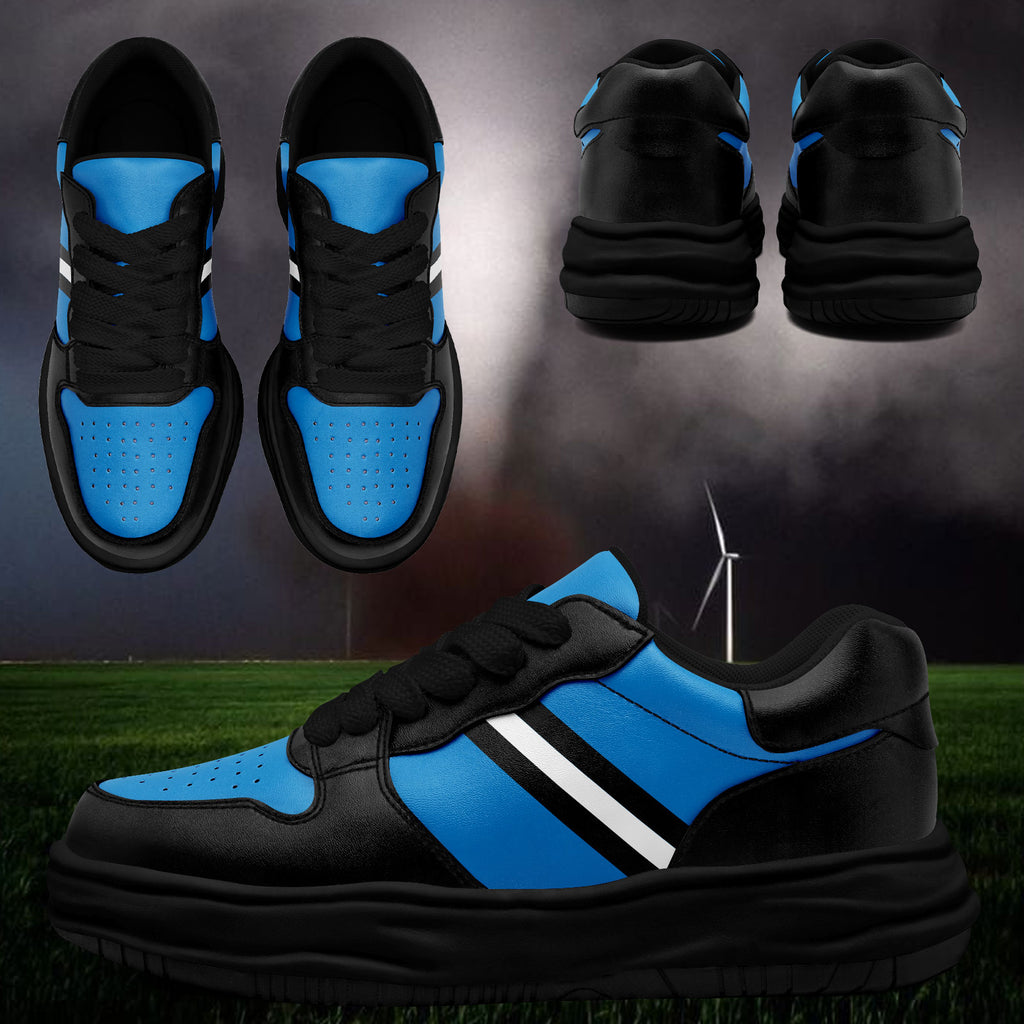 Custom Blue Black Carolina Shoes Personalized Sneaker FN032-D020389-5