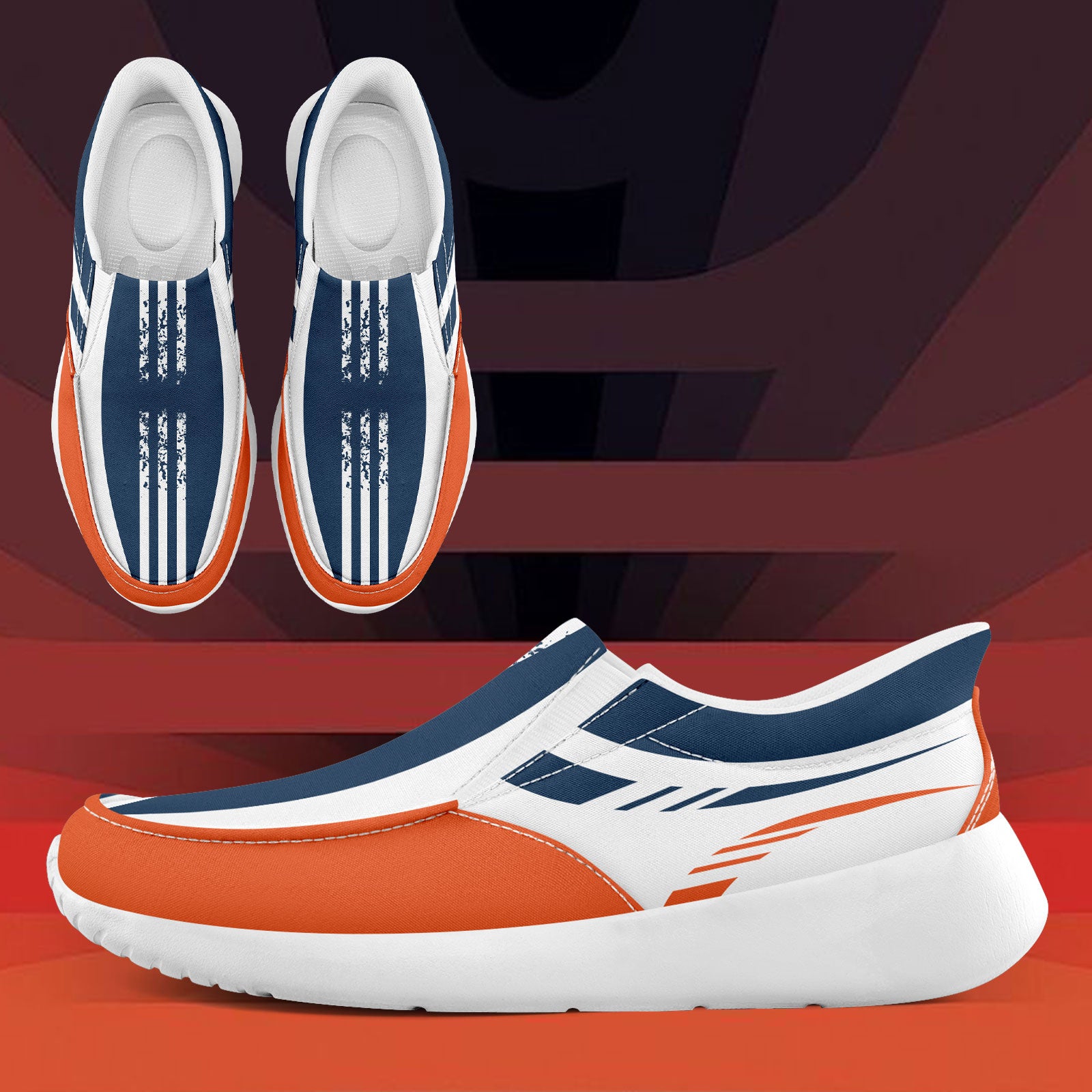 Custom Corporate Sneakers Slip On Shoes Personalized Corporate Shoes FN067-E023045-9