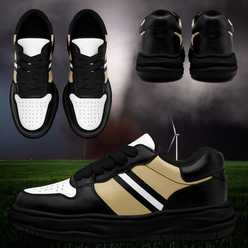 Custom Black Gold New Orleans Shoes Personalized Sneaker FN032-D020389-19