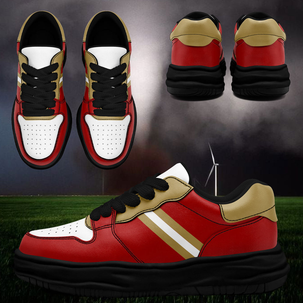 Custom Red Gold San Francisco Shoes Personalized Sneaker FN032-D020389-25