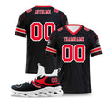 Custom Blue Houston Football Jersey and Sports Shoes Combo Offer Personalized Combo ZH-D025008-10