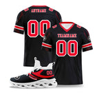 Custom Blue Houston Football Jersey and Sports Shoes Combo Offer Personalized Combo ZH-D025008-10