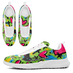 Modern Graffiti Golf Sneakers,  Art Golf Shoes, Comfortable & Colorful for the Course