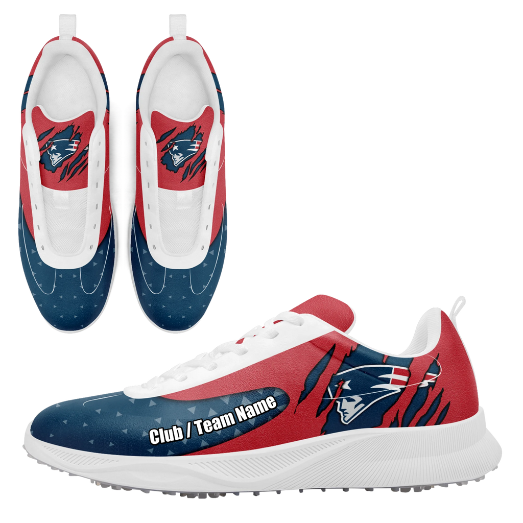 Personalized Football Fan Golf Sneakers, Comfortable & Team-Spirited Golf Shoes, Your Team, Your Shoes