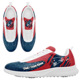 Personalized Football Fan Golf Sneakers, Comfortable & Team-Spirited Golf Shoes, Your Team, Your Shoes