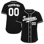 Custom Black Classic Style White Authentic Baseball Jersey