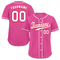 Custom Pink Classic Style White Authentic Baseball Jersey