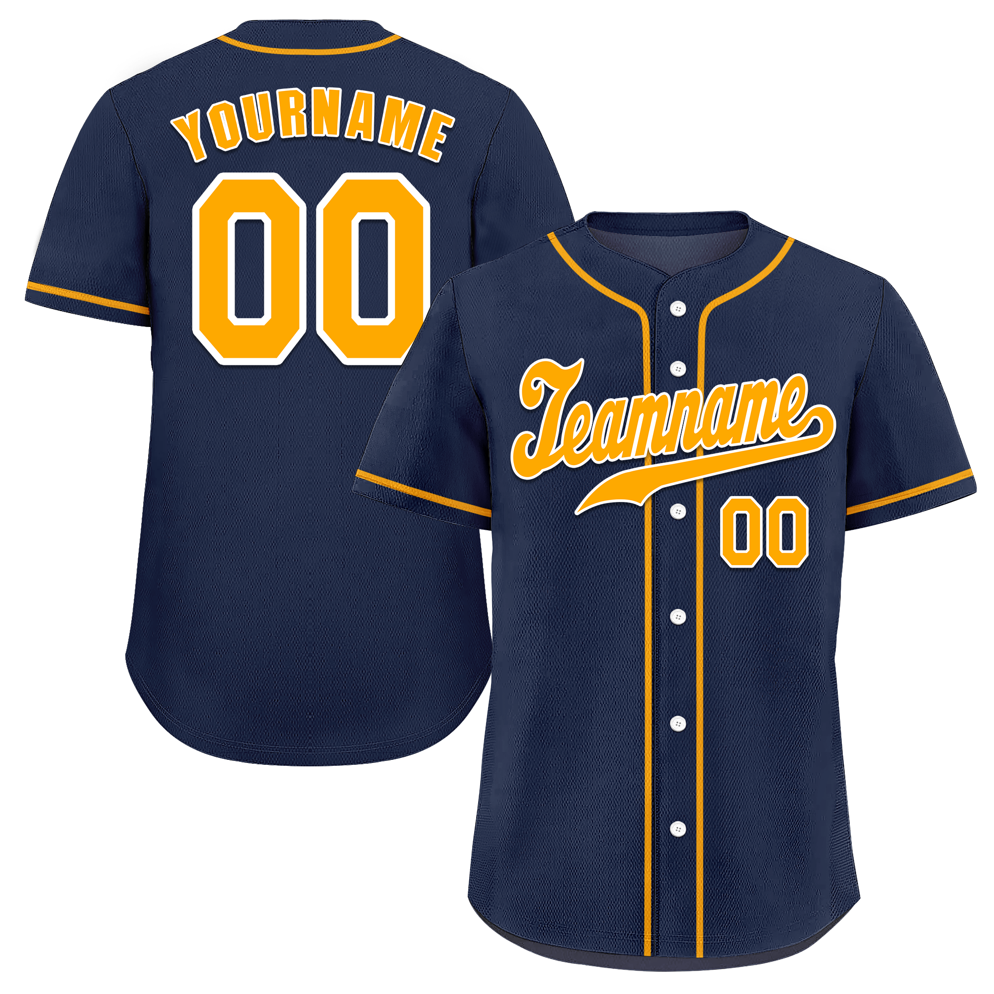Custom Blue Classic Style Orange Authentic Baseball Jersey