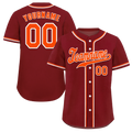 Custom Brown Classic Style Orange Authentic Baseball Jersey