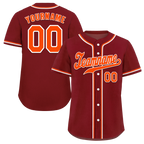 Custom Brown Classic Style Orange Authentic Baseball Jersey