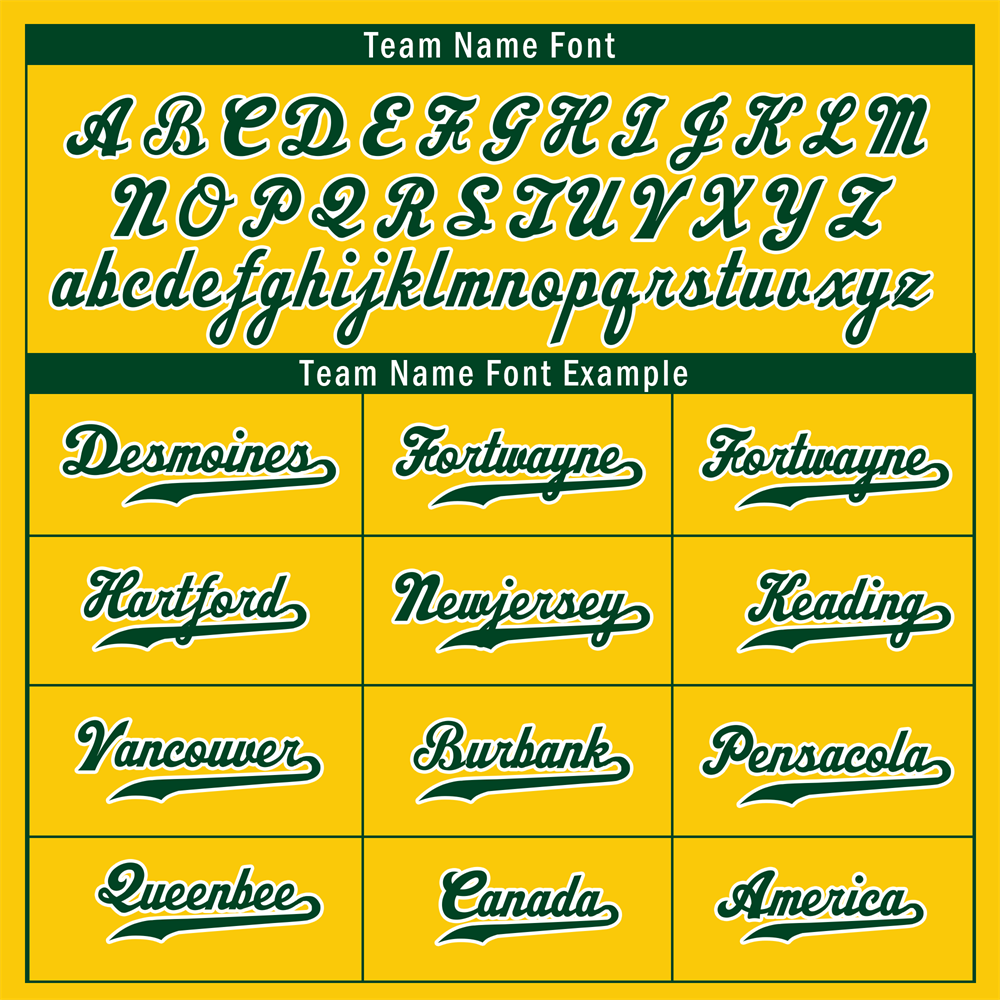 Custom Yellow Classic Style Green Authentic Baseball Jersey