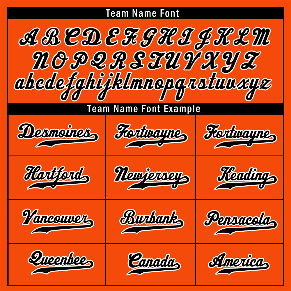 Custom Orange Classic Style Black Authentic Baseball Jersey