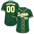 Custom Green Classic Style White Authentic Baseball Jersey