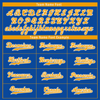 Custom Blue Classic Style Orange Authentic Baseball Jersey
