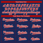 Custom Blue Classic Style Red Authentic Baseball Jersey
