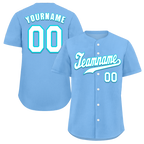 Custom Aqua Classic Style White Authentic Baseball Jersey
