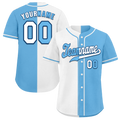 Custom White Blue Gradient Fashion Blue Authentic Baseball Jersey