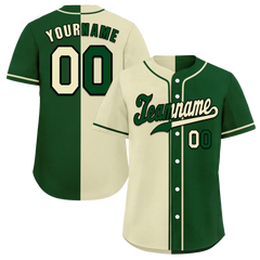 Custom White Green Gradient Fashion Green Authentic Baseball Jersey