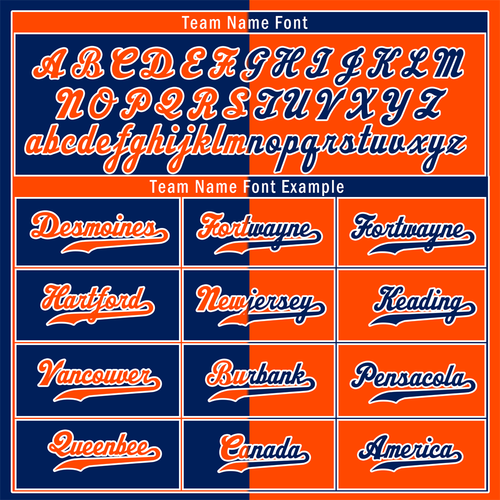 Custom Blue Orange Gradient Fashion Orange Authentic Baseball Jersey