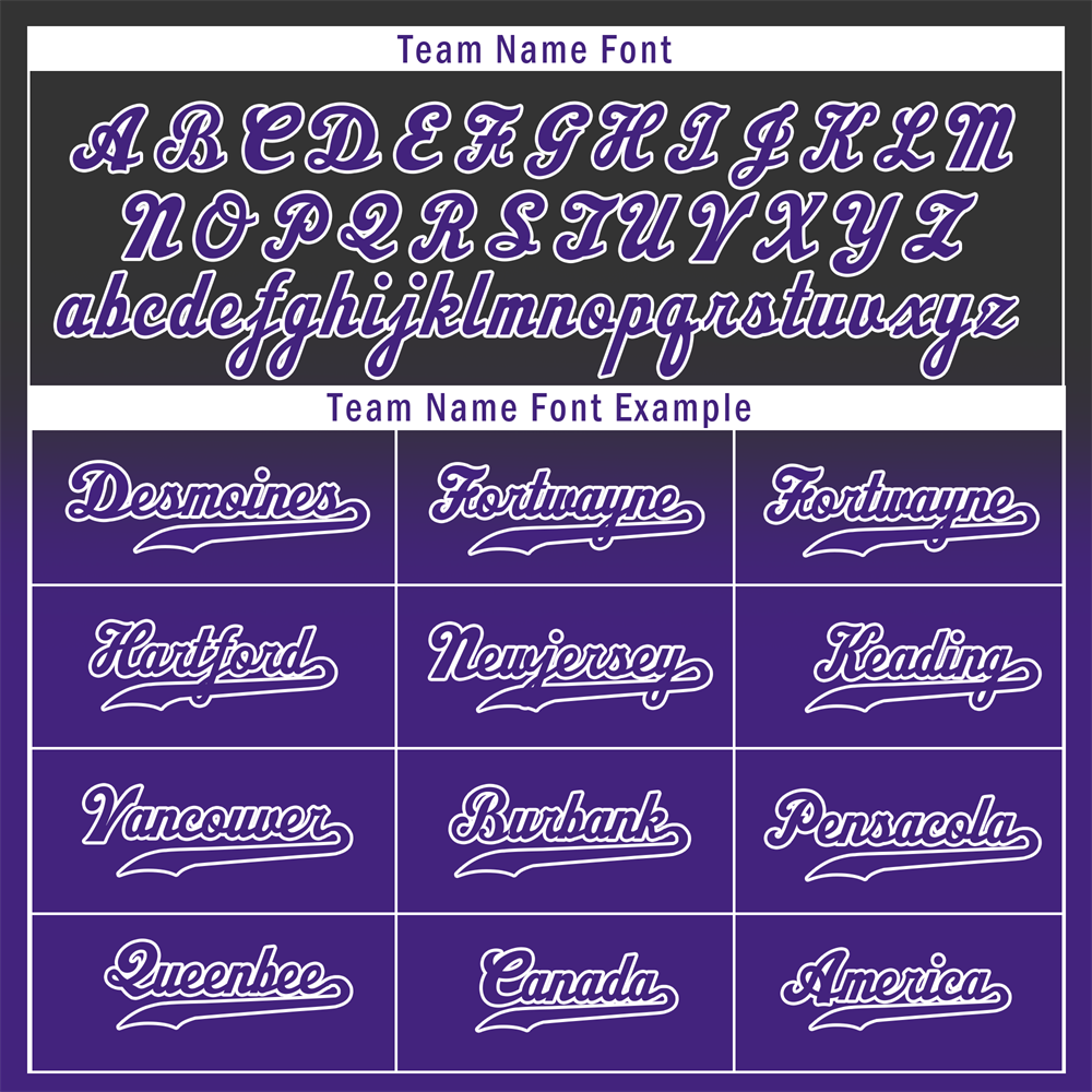 Custom Black Purple Fade Fashion Purple Authentic Baseball Jersey