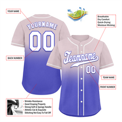 Custom  Fade Fashion White Authentic Baseball Jersey