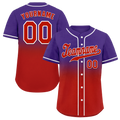 Custom Purple Red Fade Fashion Red Authentic Baseball Jersey
