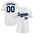Custom White Stripe Fashion Black Authentic Baseball Jersey