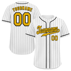 Custom White Stripe Fashion Orange Authentic Baseball Jersey