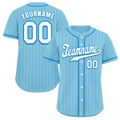 Custom Aqua Stripe Fashion White Authentic Baseball Jersey