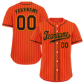 Custom Red Stripe Fashion Black Authentic Baseball Jersey
