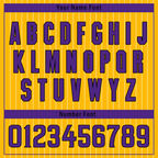 Custom Yellow Stripe Fashion Purple Authentic Baseball Jersey