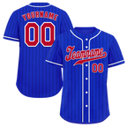 Custom Blue Stripe Fashion Brown Authentic Baseball Jersey