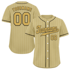 Custom Grey Stripe Fashion Orange Authentic Baseball Jersey