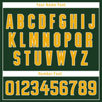 Custom Green Yellow Raglan Sleeves Yellow Authentic Baseball Jersey