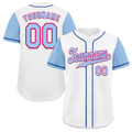 Custom White Aqua Raglan Sleeves Aqua Authentic Baseball Jersey