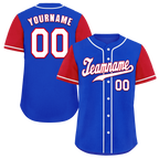 Custom Blue Brown Raglan Sleeves White Authentic Baseball Jersey