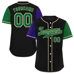 Custom Black Two Tone Green Authentic Baseball Jersey