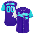 Custom Blue Two Tone Aqua Authentic Baseball Jersey