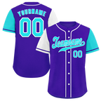 Custom Blue Two Tone Aqua Authentic Baseball Jersey