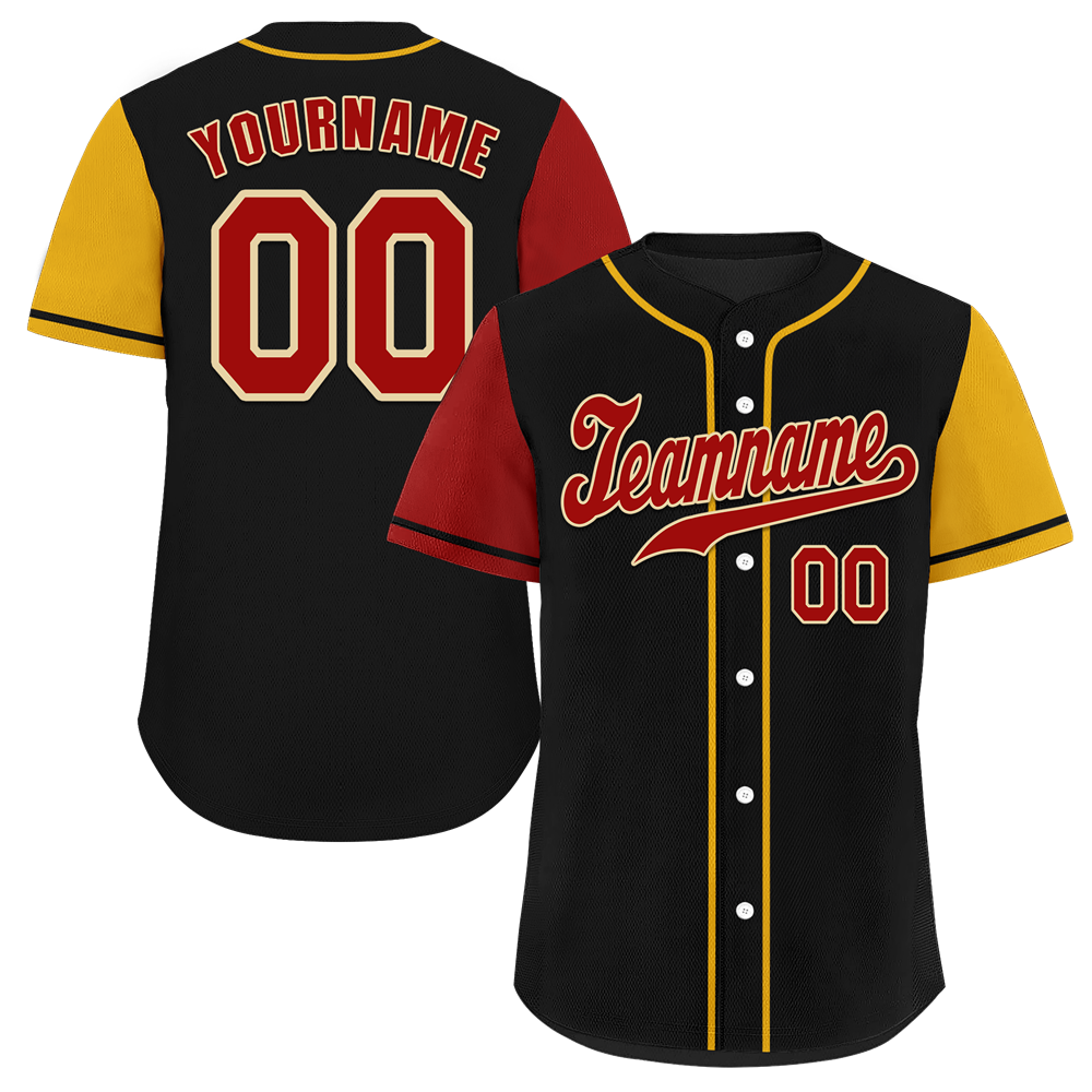 Custom Black Two Tone Brown Authentic Baseball Jersey