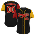 Custom Black Two Tone Brown Authentic Baseball Jersey