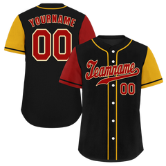 Custom Black Two Tone Brown Authentic Baseball Jersey