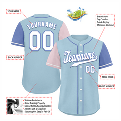 Custom Aqua Two Tone White Authentic Baseball Jersey