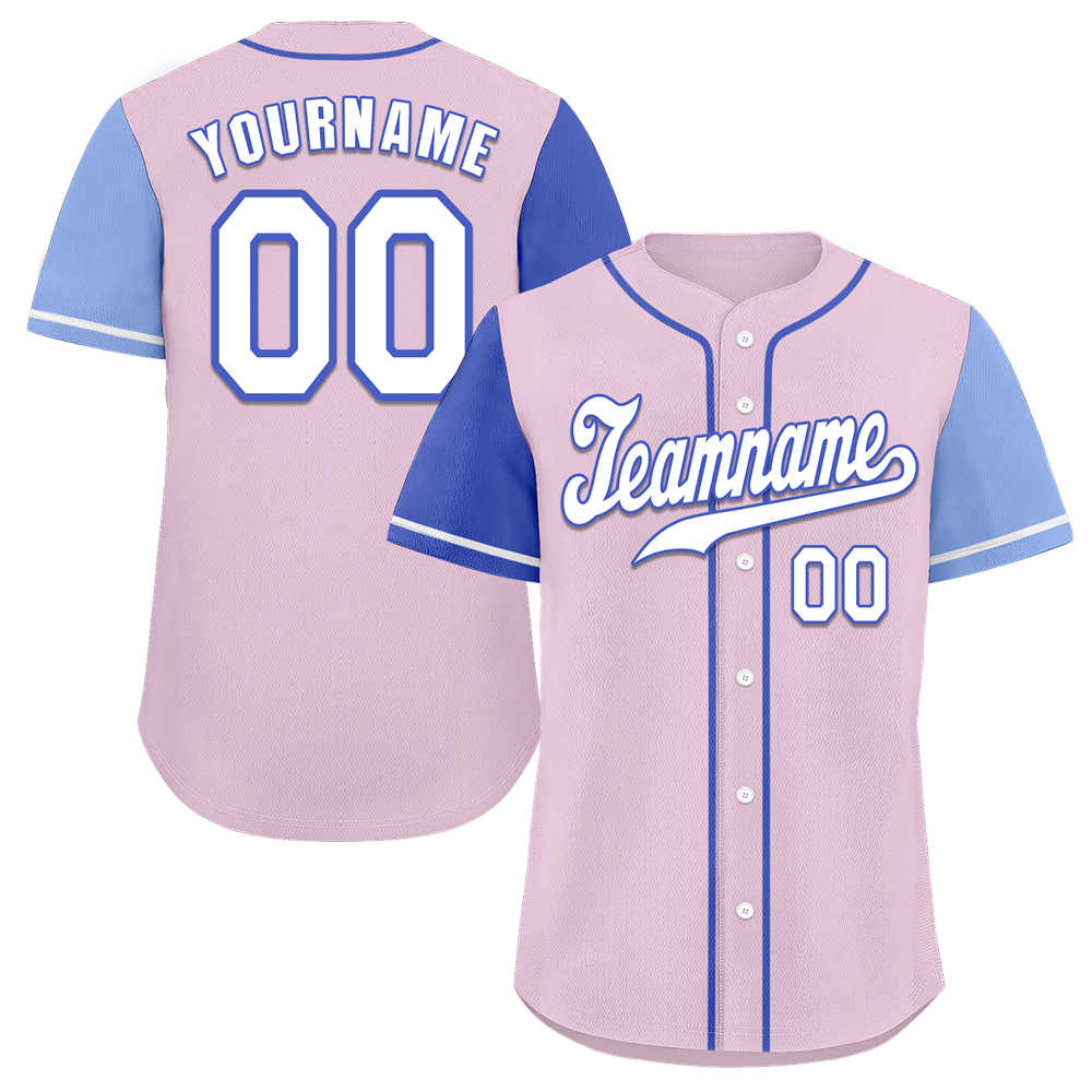 Custom Pink Two Tone White Authentic Baseball Jersey