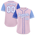 Custom Pink Two Tone White Authentic Baseball Jersey