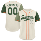 Custom Grey Two Tone Green Authentic Baseball Jersey